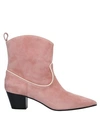 L'autre Chose Ankle Boots In Pastel Pink