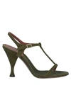 L'autre Chose Sandals In Military Green