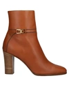 Celine Ankle Boots In Brown