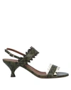 L'autre Chose Sandals In Military Green