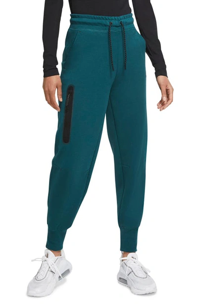 Nike Tech Fleece Joggers In Dark Atomic Teal/ Black