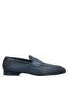 Santoni Loafers In Slate Blue