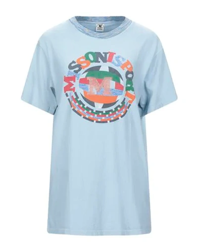 M Missoni T-shirts In Sky Blue