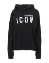 Dsquared2 Hooded Sweatshirt In Black