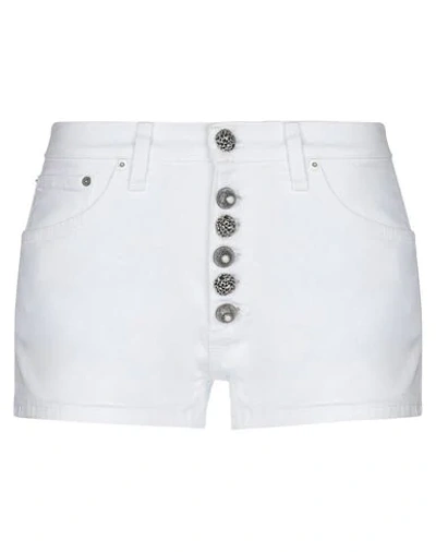 Dondup Woman Shorts & Bermuda Shorts White Size 29 Cotton, Elastane