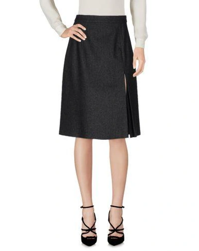 Michael Kors Knee Length Skirt In Steel Grey