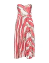 Elisabetta Franchi Midi Dresses In Coral