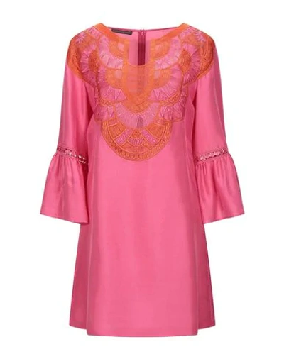 Alberta Ferretti Short Dresses In Fuchsia