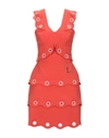Elisabetta Franchi Short Dresses In Orange