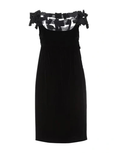 Saint Laurent Midi Dresses In Black