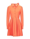 Msgm Short Dresses In Orange