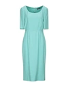 Dolce & Gabbana Mint Green Sheath Square Neckline Midi Dress