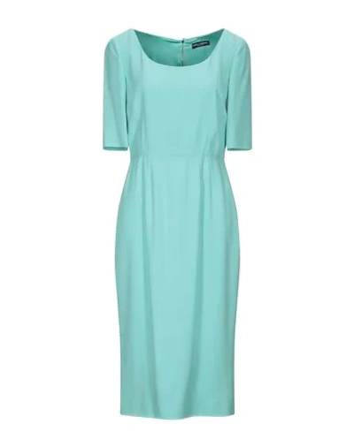 Dolce & Gabbana Woman Midi Dress Light Green Size 14 Viscose, Acetate, Elastane