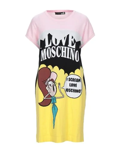 Love Moschino Short Dresses In Pink