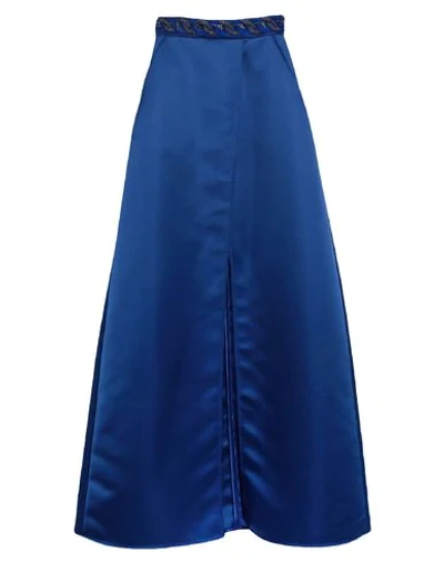 Elisabetta Franchi Long Skirts In Bright Blue