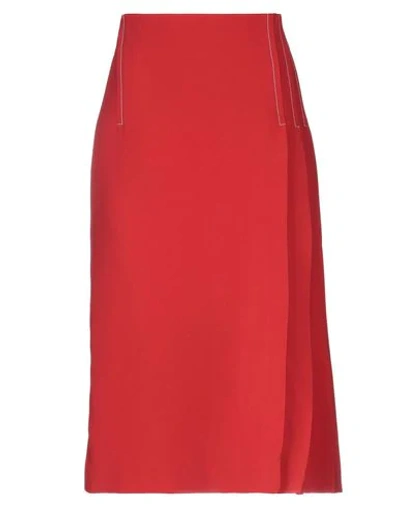 Marni Midi Skirts In Red