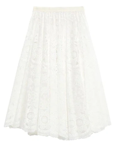 Red Valentino Midi Skirts In White