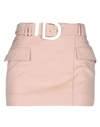 Balmain Mini Skirt In Pale Pink