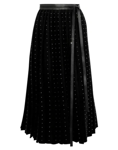 Valentino Midi Skirts In Black