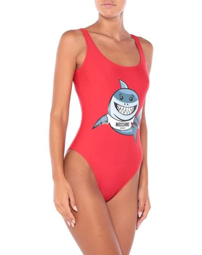 Moschino Women's Shark One-piece Swimsuit In Red