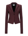 Patrizia Pepe Sartorial Jacket In Maroon