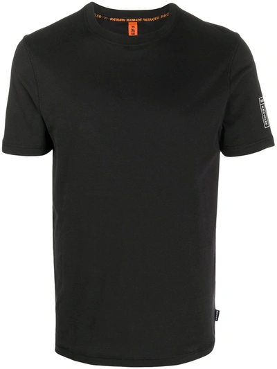 Raeburn Pillar Rib Collar T-shirt In Black