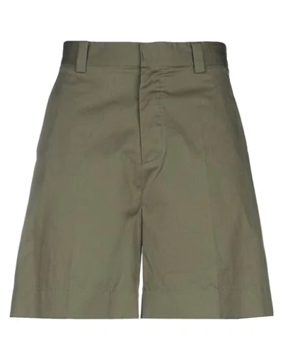 Dsquared2 Man Shorts & Bermuda Shorts Military Green Size 34 Cotton, Elastane In Green