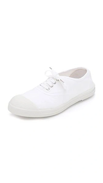 Bensimon Tennis Broderie Anglaise Lacet Sneakers In White
