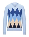 Ballantyne Sweaters In Sky Blue