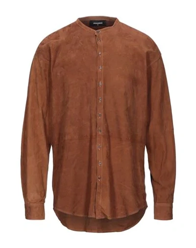 Dsquared2 Shirts In Brown