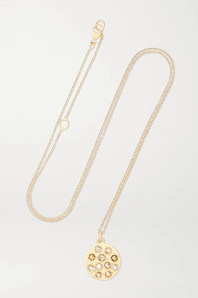 Brooke Gregson Mini Mars 14-karat Gold Diamond Necklace