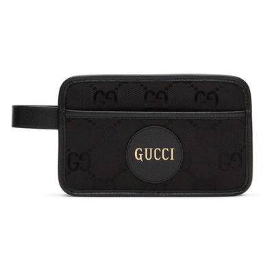 Gucci Black Off The Grid Econyl® Cosmetic Case In Black Gg Econyl®