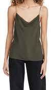 J Brand Finley Cowl Neck Silk Camisole In Awlive