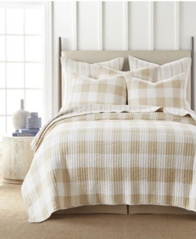 Levtex Camden Buffalo Check Reversible 3-pc. Quilt Set, King/california King In Taupe