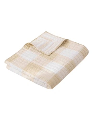 Levtex Camden Buffalo Check Reversible Quilted Throw In Taupe