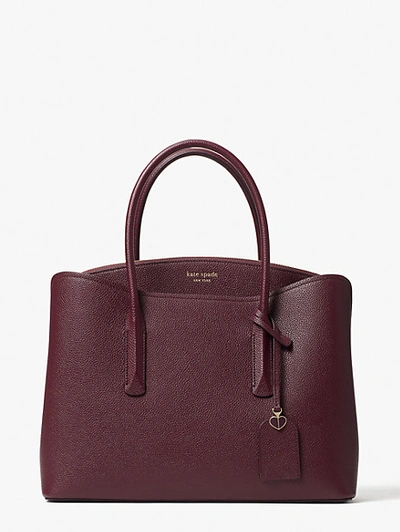 Kate Spade Margaux Large Satchel In Deep Cherry