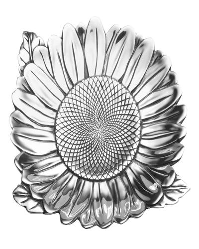 Wilton Armetale Sunflower Tray In Silver