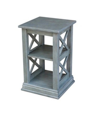 International Concepts Hampton Accent Table With Shelves In Heather Gray