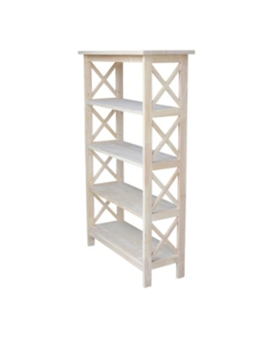 International Concepts X-sided 4 Tier Shelf Unit In White