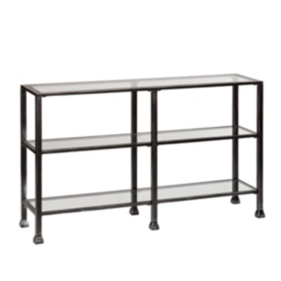 Southern Enterprises Metal/glass 3-tier Console Table In Black