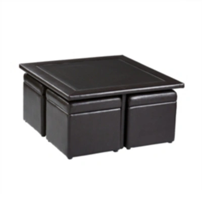 Southern Enterprises Pender Storage Cube Table Set In Dark Brown