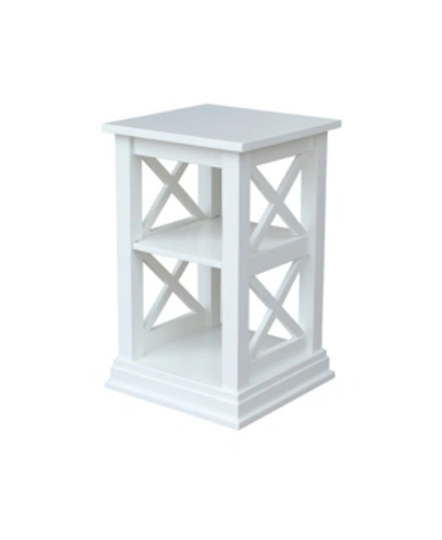 International Concepts Hampton Accent Table With Shelves In White