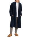 Ugg Beckett Fleece Hooded Robe In Dark Sapphire