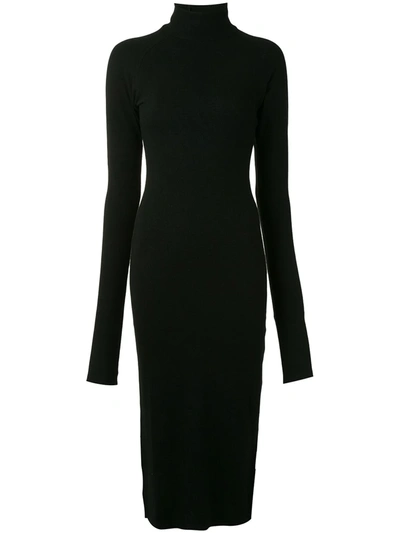 Yohji Yamamoto Black Dress With Long Sleeves