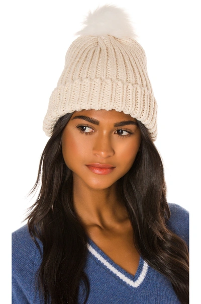 Hat Attack Bryce Faux Fur Beanie In Ivory