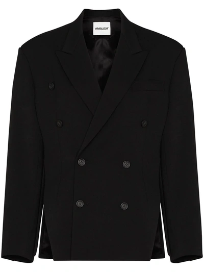 Ambush Double-breasted Tailored Blazer In Black