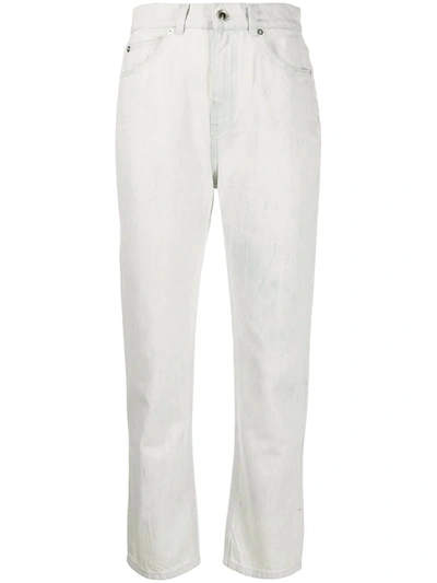 Iro Elva Pleated High-rise Tapered Jeans In White