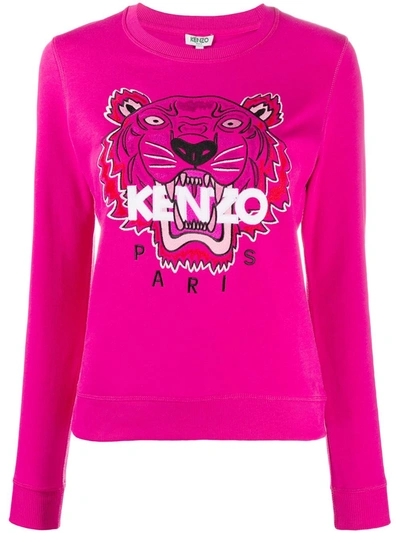 Kenzo Tiger Sweatshirt In Pink