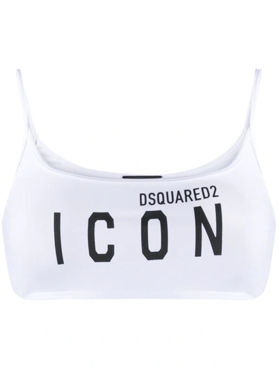 Dsquared2 Icon Sports Bra In White
