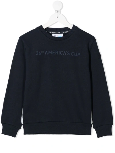 North Sails Kids' America's Cup Cotton Sweatshirt In Blue